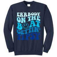 Errbody On The Boat Gettin Tipsy Retro Summer Waving Sweatshirt