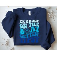 Errbody On The Boat Gettin Tipsy Retro Summer Waving Sweatshirt