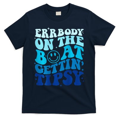 Errbody On The Boat Gettin Tipsy Retro Summer Waving T-Shirt