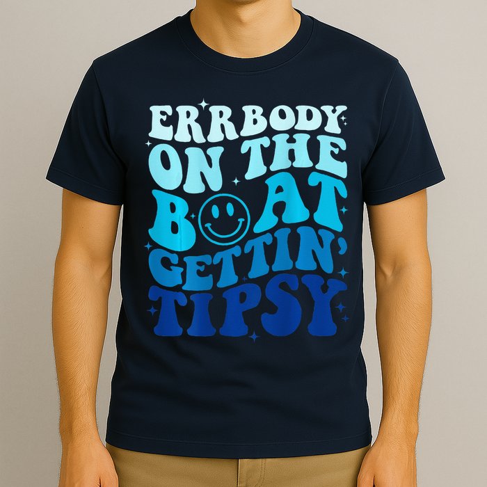 Errbody On The Boat Gettin Tipsy Retro Summer Waving T-Shirt