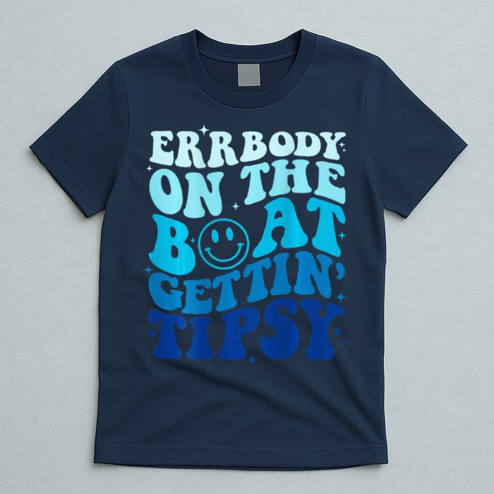 Errbody On The Boat Gettin Tipsy Retro Summer Waving T-Shirt