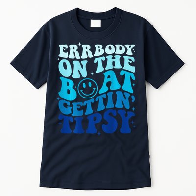 Errbody On The Boat Gettin Tipsy Retro Summer Waving Tall T-Shirt