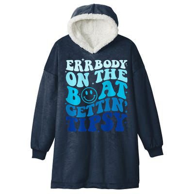 Errbody On The Boat Gettin Tipsy Retro Summer Waving Hooded Wearable Blanket