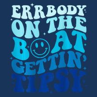 Errbody On The Boat Gettin Tipsy Retro Summer Waving Button