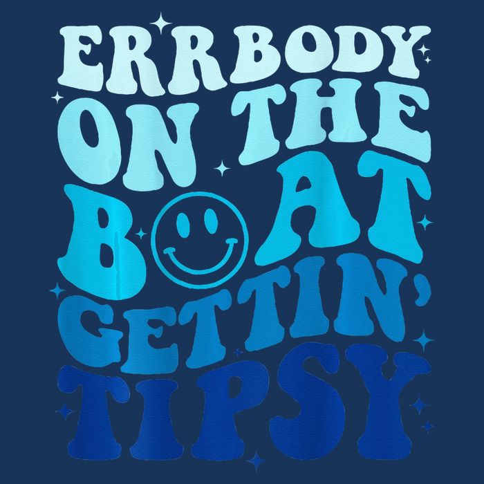 Errbody On The Boat Gettin Tipsy Retro Summer Waving Button