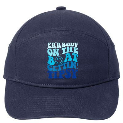 Errbody On The Boat Gettin Tipsy Retro Summer Waving 7-Panel Snapback Hat