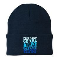 Errbody On The Boat Gettin Tipsy Retro Summer Waving Beanie