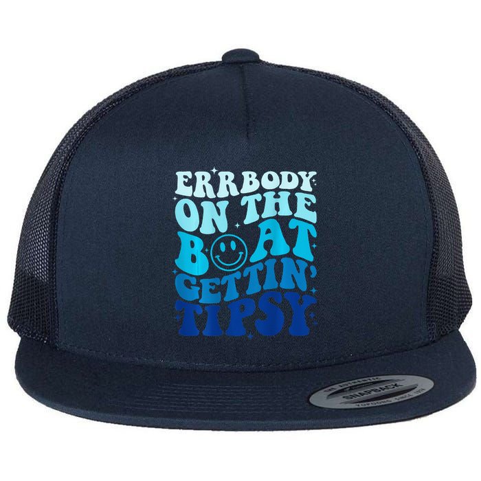 Errbody On The Boat Gettin Tipsy Retro Summer Waving Flatbill Hat