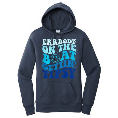 Errbody On The Boat Gettin Tipsy Retro Summer Waving Women's Pullover Hoodie