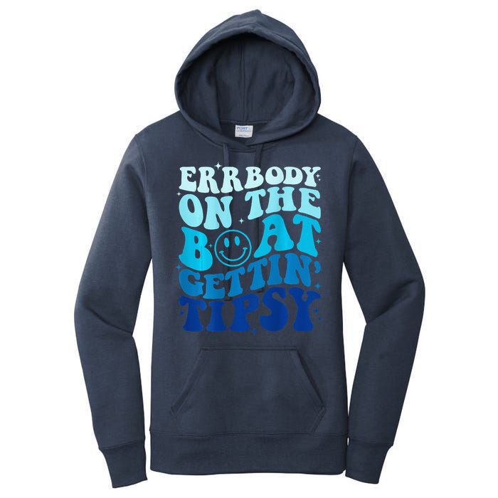 Errbody On The Boat Gettin Tipsy Retro Summer Waving Women's Pullover Hoodie