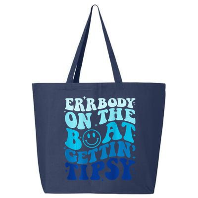 Errbody On The Boat Gettin Tipsy Retro Summer Waving 25L Jumbo Tote