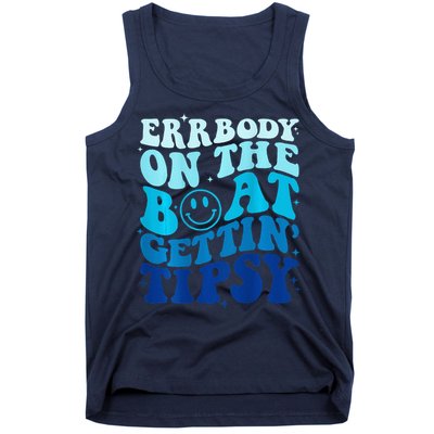 Errbody On The Boat Gettin Tipsy Retro Summer Waving Tank Top
