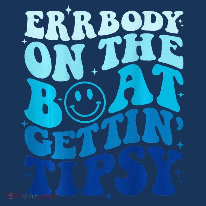 Errbody On The Boat Gettin Tipsy Retro Summer Waving Tank Top