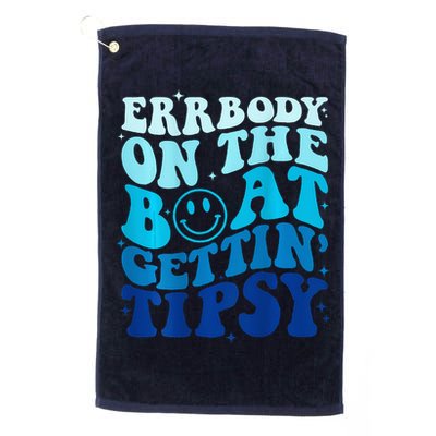 Errbody On The Boat Gettin Tipsy Retro Summer Waving Golf Towel