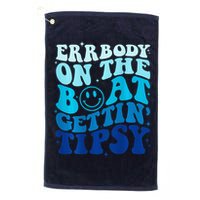 Errbody On The Boat Gettin Tipsy Retro Summer Waving Golf Towel