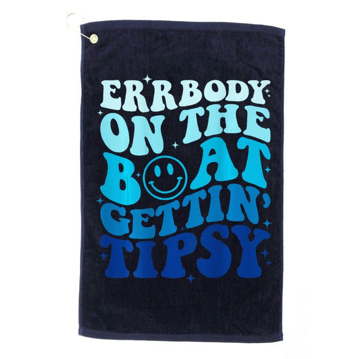 Errbody On The Boat Gettin Tipsy Retro Summer Waving Golf Towel