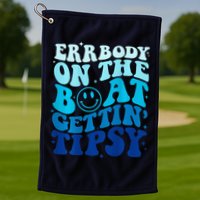 Errbody On The Boat Gettin Tipsy Retro Summer Waving Golf Towel