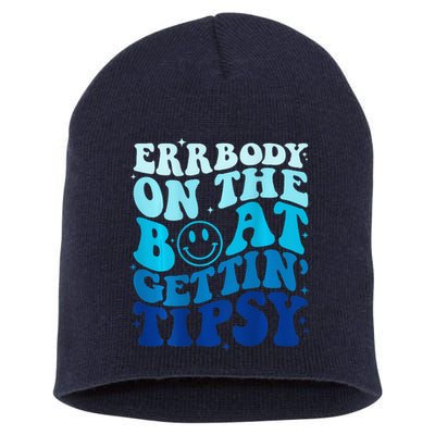 Errbody On The Boat Gettin Tipsy Retro Summer Waving Short Acrylic Beanie
