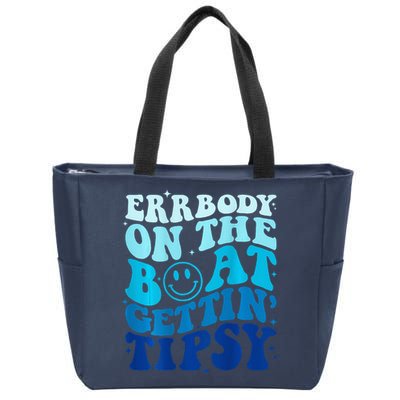 Errbody On The Boat Gettin Tipsy Retro Summer Waving Zip Tote Bag