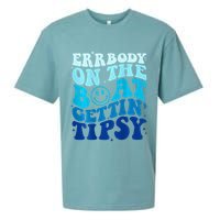 Errbody On The Boat Gettin Tipsy Retro Summer Waving Sueded Cloud Jersey T-Shirt