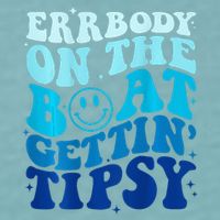 Errbody On The Boat Gettin Tipsy Retro Summer Waving Sueded Cloud Jersey T-Shirt