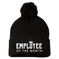 Employee Of The Month Top Best Worker Pom Pom 12in Knit Beanie