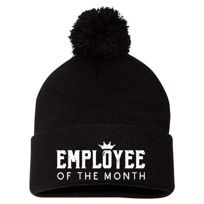 Employee Of The Month Top Best Worker Pom Pom 12in Knit Beanie