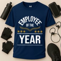 Employee Of The Year Boss Staff Employee Appreciation Cooling Performance Crew T-Shirt