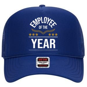 Employee Of The Year Boss Staff Employee Appreciation High Crown Mesh Back Trucker Hat