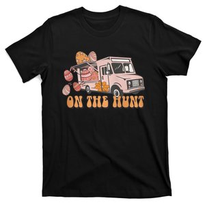 Easter On The Hunt Happy Easter Truck Funny Spring Bunnies T-Shirt