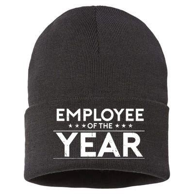 Employee Of The Year Funny For Staff Appreciation Sustainable Knit Beanie