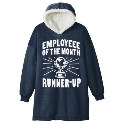 Employee Of The Month Runnerup Funny Office Humor Hooded Wearable Blanket