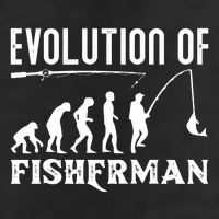 Evolution Of The Fishman Funny Fisherman 7 Panel Mesh Trucker Snapback Hat