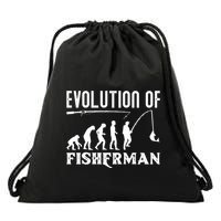 Evolution Of The Fishman Funny Fisherman Drawstring Bag