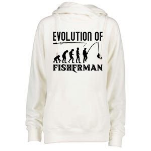 Evolution Of The Fishman Funny Fisherman Womens Funnel Neck Pullover Hood