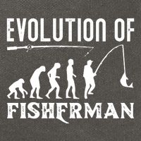 Evolution Of The Fishman Funny Fisherman Cotton Canvas Backpack
