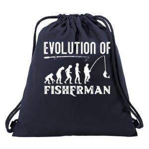 Evolution Of The Fishman Funny Fisherman Drawstring Bag