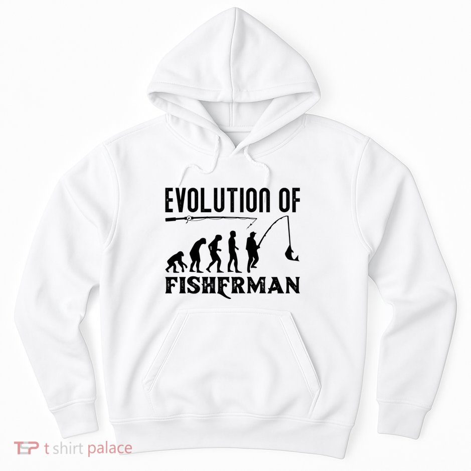Evolution Of The Fishman Funny Fisherman Hoodie