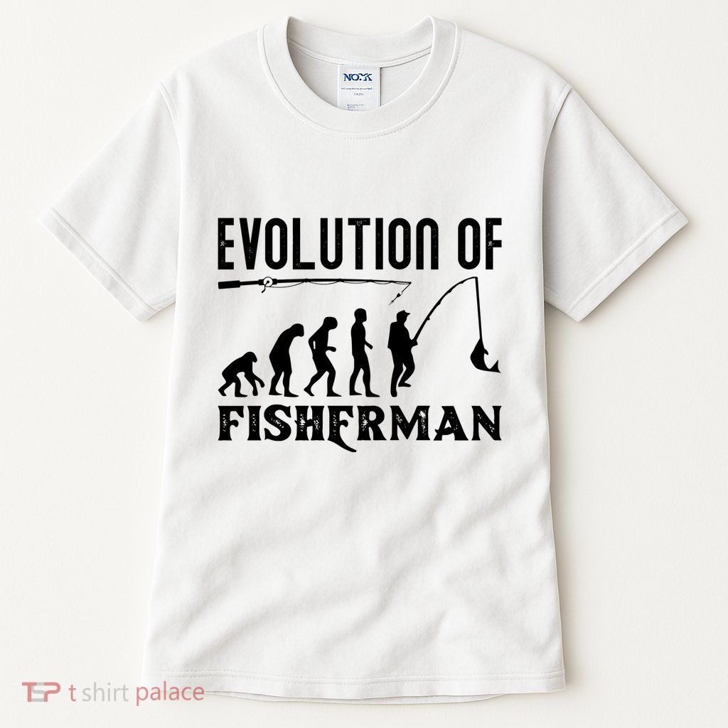 Evolution Of The Fishman Funny Fisherman Tall T-Shirt