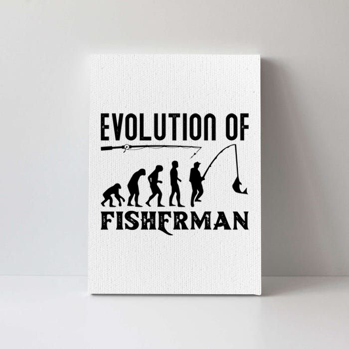 Evolution Of The Fishman Funny Fisherman Canvas