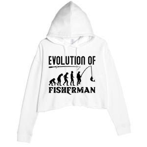 Evolution Of The Fishman Funny Fisherman Crop Fleece Hoodie