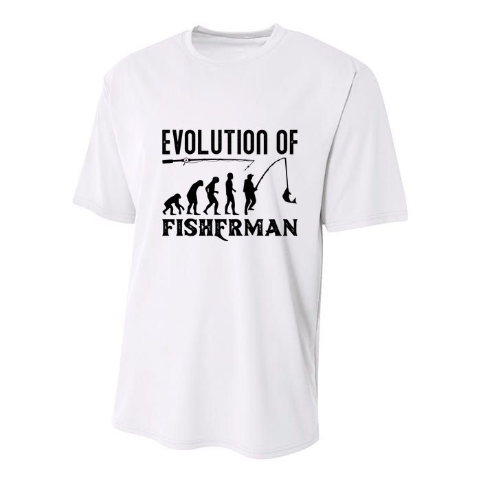 Evolution Of The Fishman Funny Fisherman Youth Performance Sprint T-Shirt