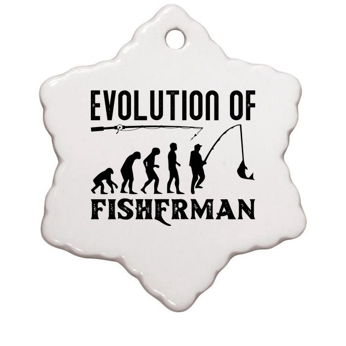 Evolution Of The Fishman Funny Fisherman Ceramic Star Ornament