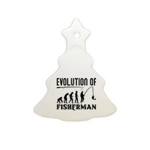 Evolution Of The Fishman Funny Fisherman Ceramic Tree Ornament