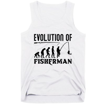Evolution Of The Fishman Funny Fisherman Tank Top