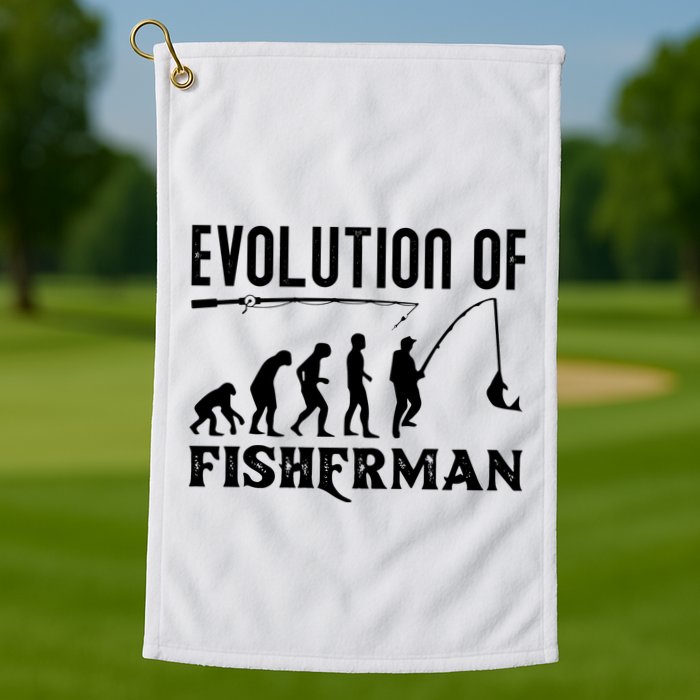 Evolution Of The Fishman Funny Fisherman Golf Towel