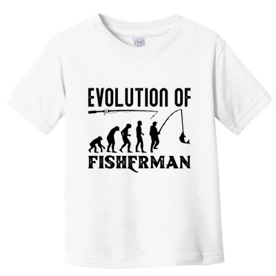 Evolution Of The Fishman Funny Fisherman Toddler T-Shirt
