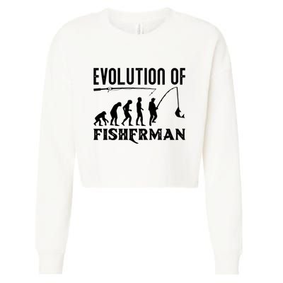 Evolution Of The Fishman Funny Fisherman Cropped Pullover Crew