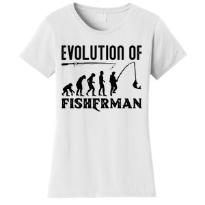 Evolution Of The Fishman Funny Fisherman Women's T-Shirt