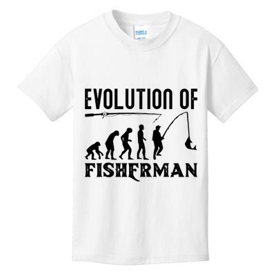Evolution Of The Fishman Funny Fisherman Kids T-Shirt